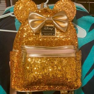 Gold Minnie Mouse Loungefly